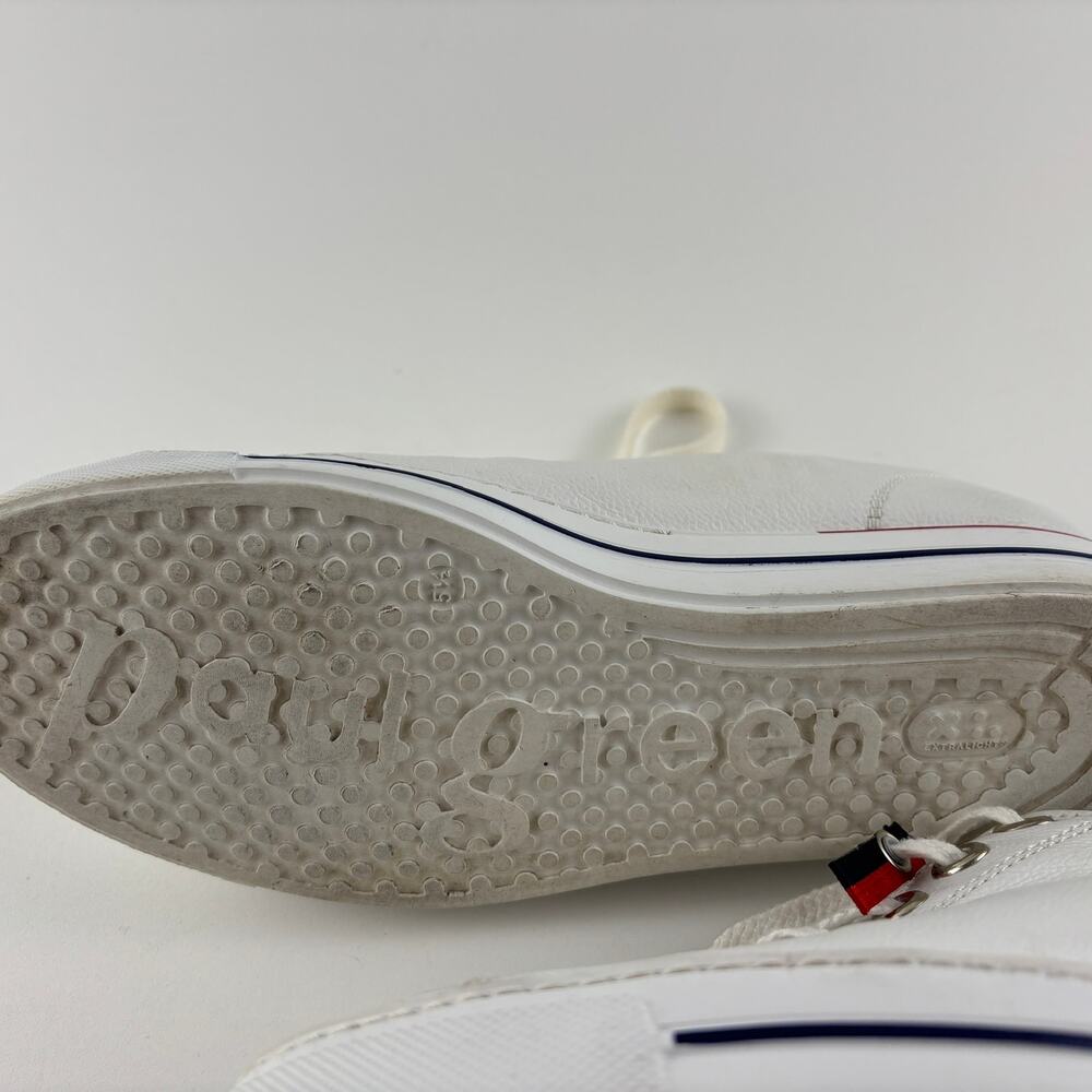 Paul Green White Leather Sneakers Sz 8 Lace Up Casual Shoes - Picture 8 of 8